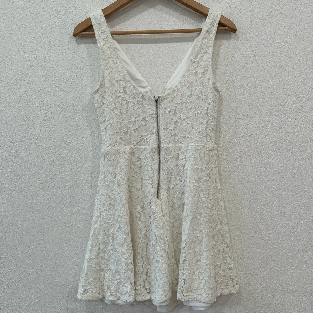 Lulus All My Heart white lace skater dress SzM - Picture 5 of 6